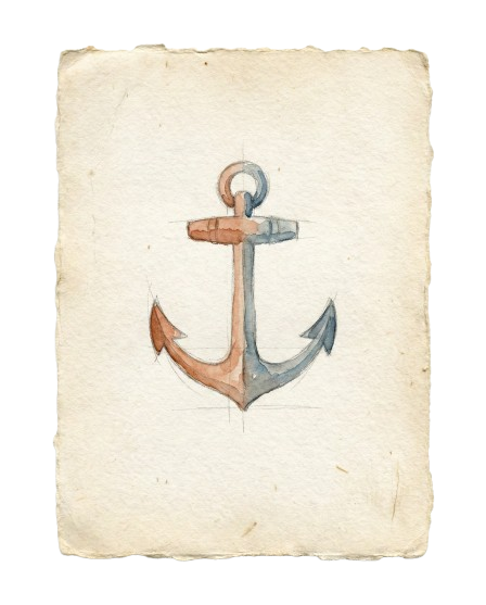 Watercolor anchor